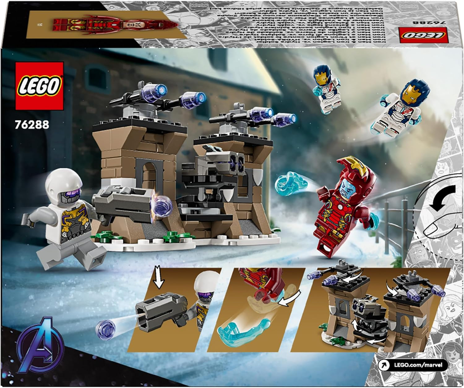 LEGO Marvel Iron Man e Iron Legion vs. Soldato Hydra, giocattolo da costruzione degli Avengers, set da gioco creativo per bambini e fan dei supereroi, regalo per ragazzi e ragazze di 6 anni 76288 Set da costruzione Acquista dal negozio LEGO