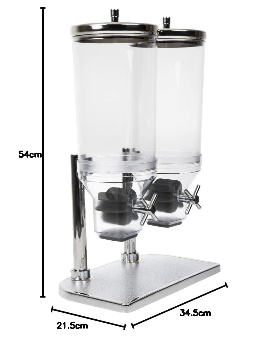APS 11807 Distribuitor de cereale Duo FRESH+EASY, 22 x 35 cm, H: 52 cm, recipient din SA, capac din oțel inoxidabil 18/8 Cutii depozitare alimente Naty Shop