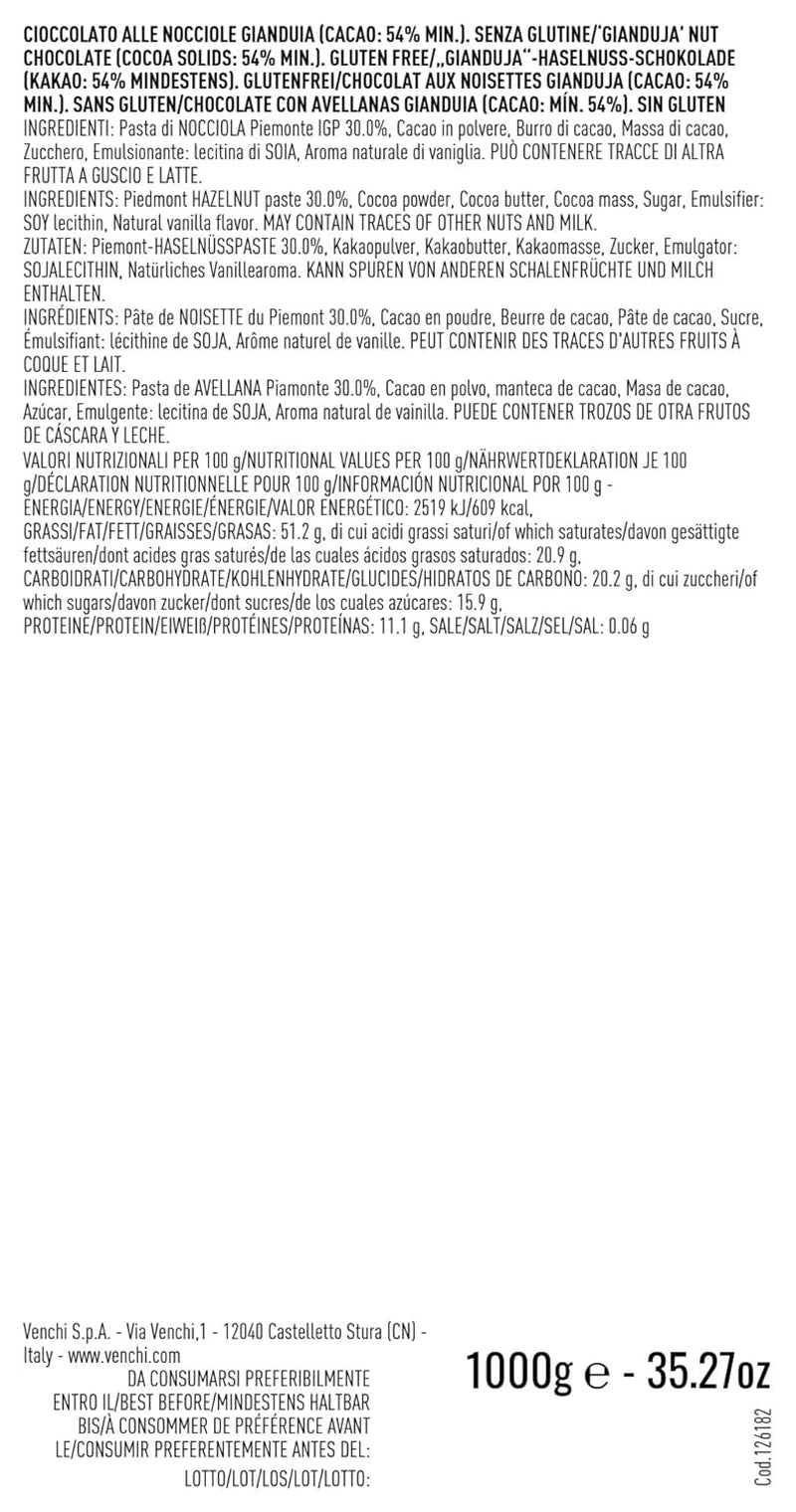 Praline di cioccolato fondente senza glutine Gianduiotti Extra Venchi sfusi 1 Kg Cioccolatini Naty Shop