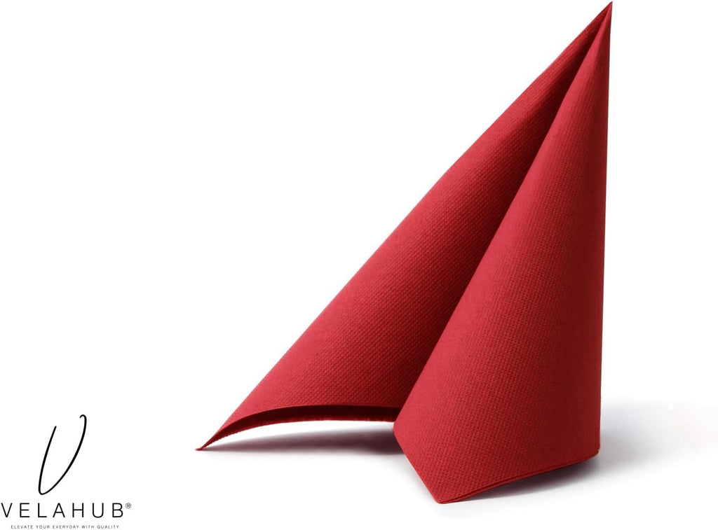 Soft Point 50, șervețel de unică folosință de înaltă calitate, 38X38 Cm, pliere 1/4, Burgundia