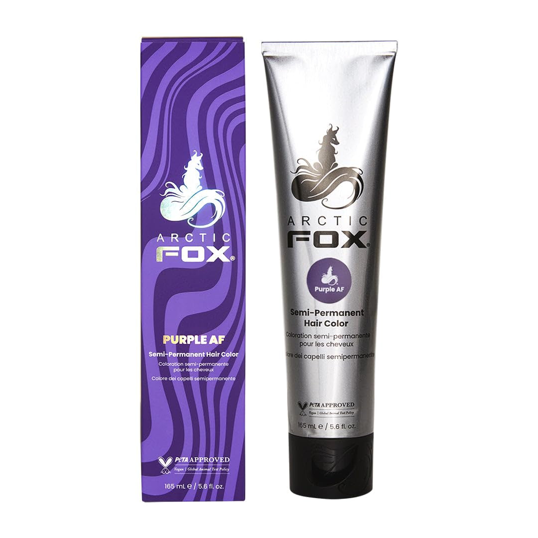 100% vegan și fără cruzime Vibrant Semi Permanent Hair Colour Dye - Purple AF 165 ml e Vopsea pentru par Naty Shop