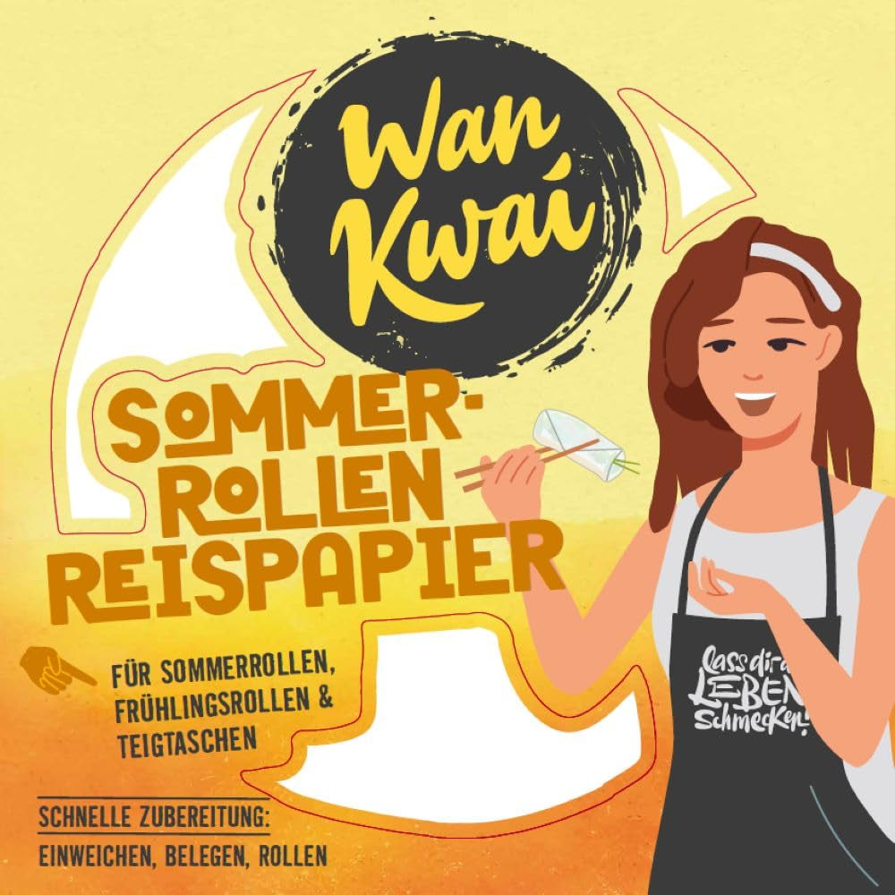 Wan Kwai Summer Roll Rice Paper 200g – Richiede un leggero ammollo, perfetto per involtini primavera croccanti, panini estivi freschi o gnocchi al vapore