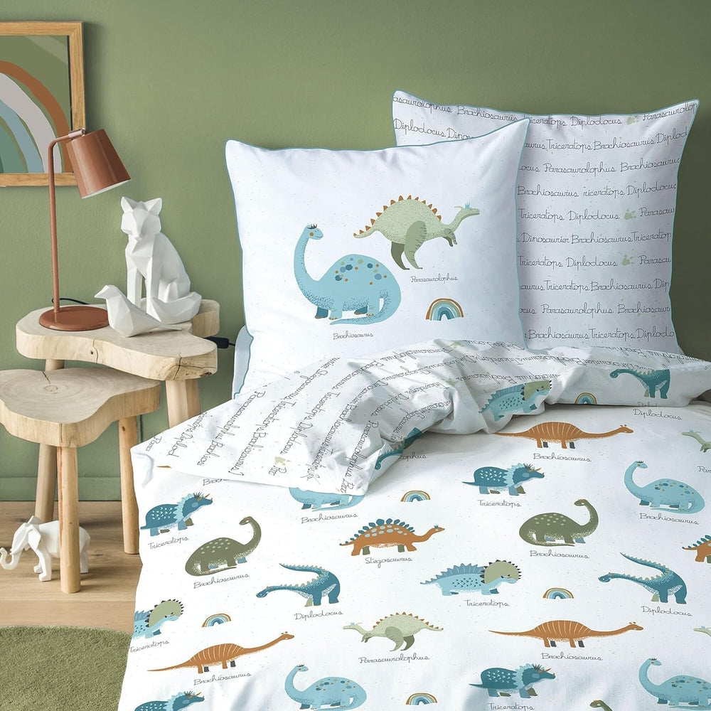 Biancheria da letto per bambini, volpe, gufo e animali del bosco, 100% cotone Biancheria da letto - bambini Naty Shop Dinosauri