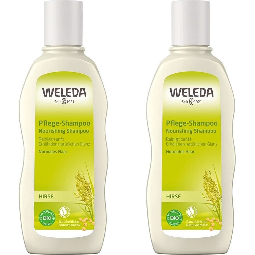 WELEDA Shampoo curativo al miglio biologico, pulizia delicata, 190 ml Doccia e bagno Naty Shop 2 x 190 ml Shampoo curativo