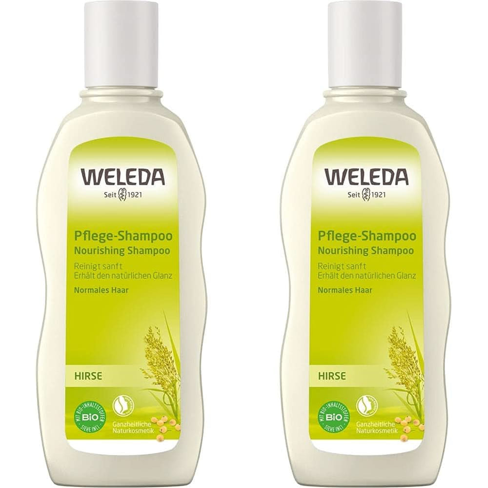 WELEDA Shampoo curativo al miglio biologico, pulizia delicata, 190 ml Doccia e bagno Naty Shop 2 x 190 ml Shampoo curativo