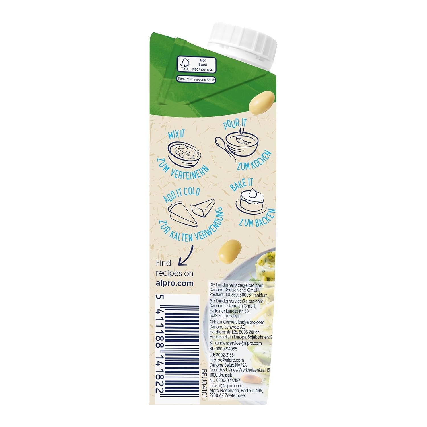 Alpro Bio Cooking Soia – Crema Koch Bio Vegana – 15 x 250 ml