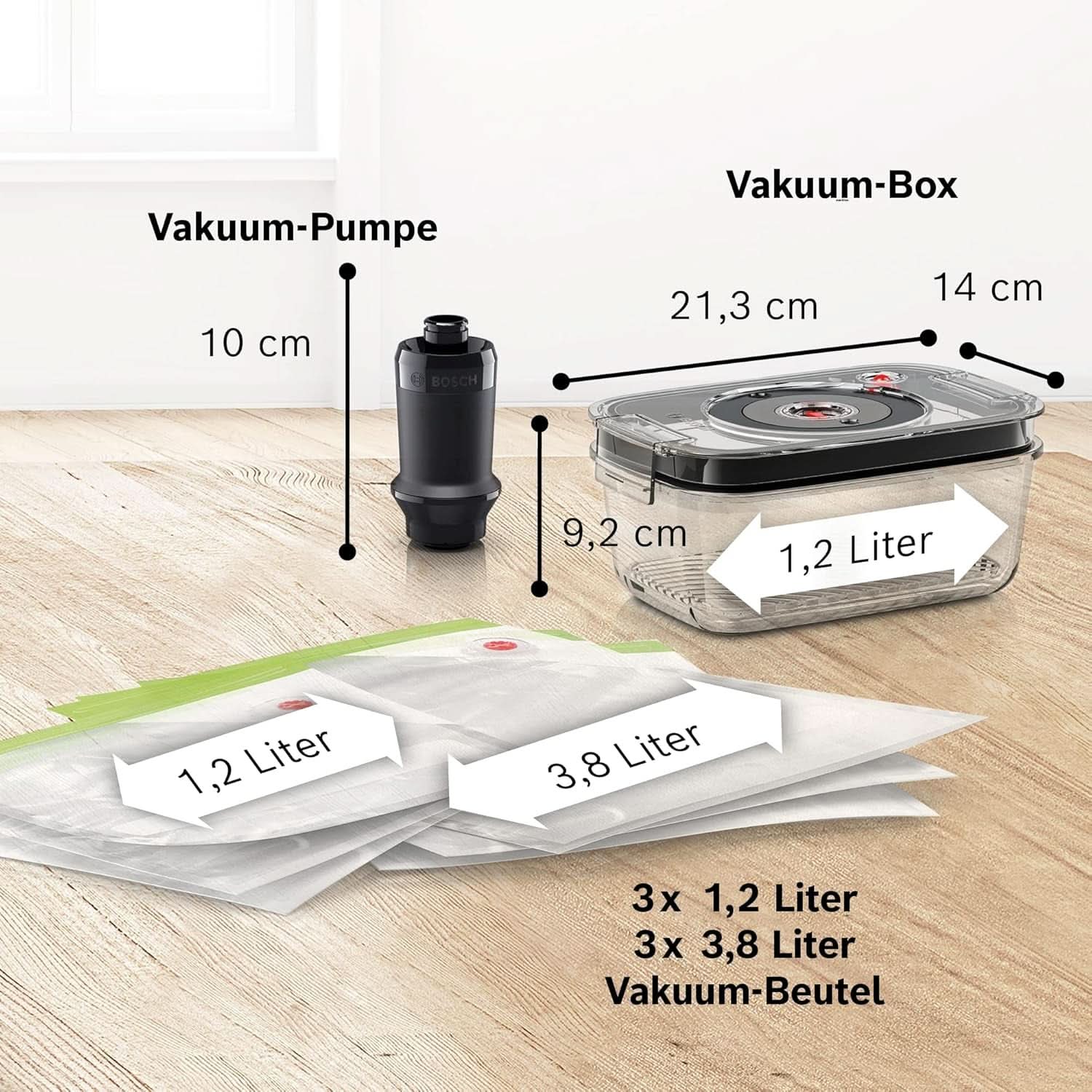 Bosch Ergomixx Style Stabmixer MS6CM61V2, Vakuum-Funktion, Vakuum-Pumpe, Vakuum-Beutel, 4-Klingen-Messer, 12 Stufen, Turbo-Funktion, 1000 W, Nero/Antracite Mamma e bambino Naty Shop