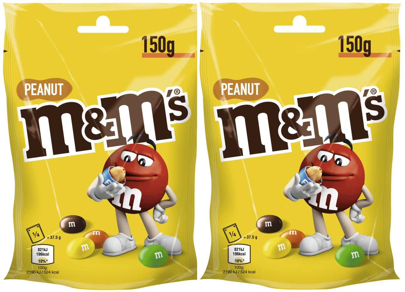 M&M'S, alune invelite in ciocolata, 150 grame Bomboane de Ciocolata Naty Shop 2 x 150 grame