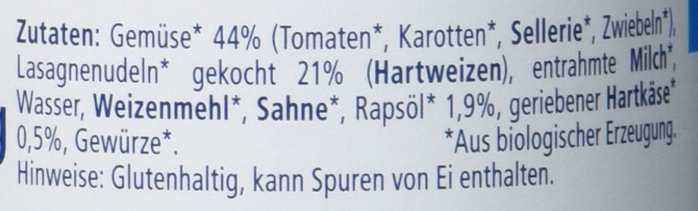 Hipp Pasta Bambini - Lasagne alle verdure, conf. da 6 (6 X 220 g) Mamma e Bambino Naty Shop