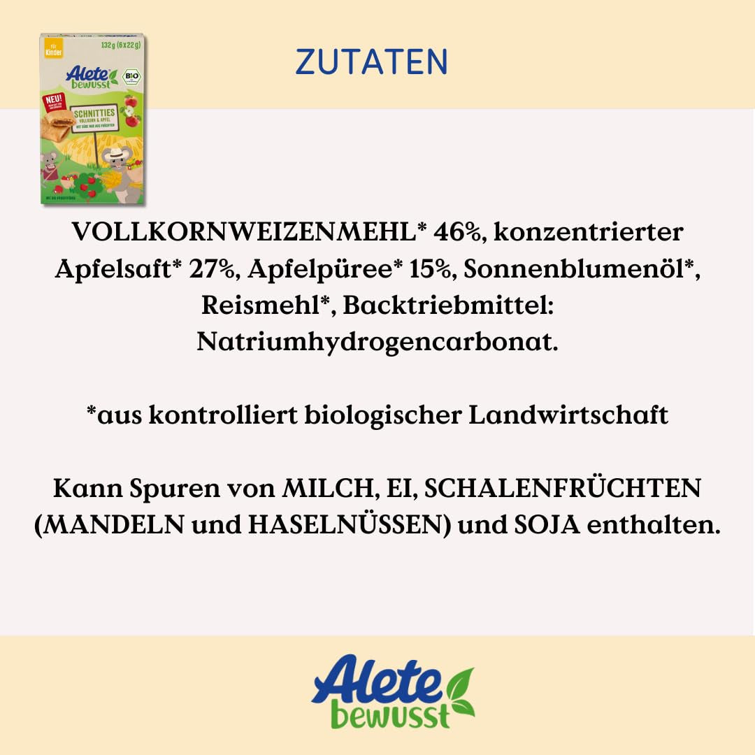 Alete Crostate Di Mela Integrale A Fette Biologiche 8 x 132g