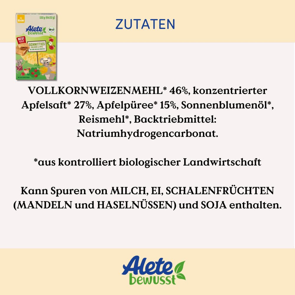 Alete Crostate Di Mela Integrale A Fette Biologiche 8 x 132g