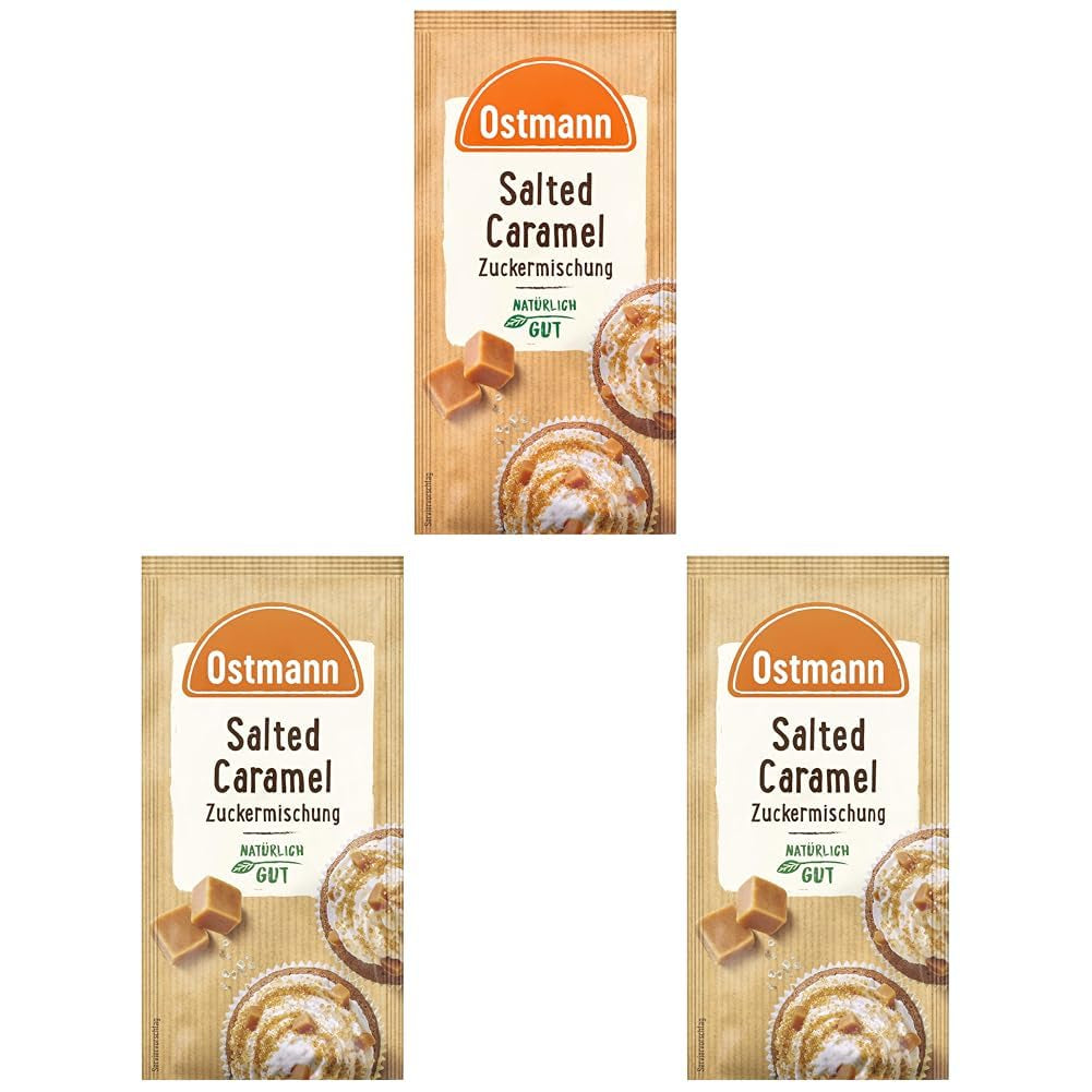 Ostmann Gewürze – Caramello salato Zuckermischung, süß-salzige Mischung für Kekse, Gebäck und Desserts, 30 g in sacchetto