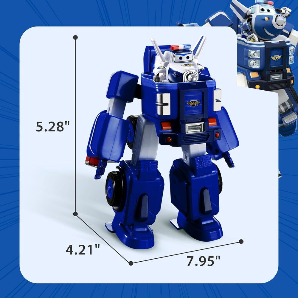 SUPER WINGS - VEICOLO ROBOT CONVERTIBILE "PAUL'S CRUISER" 18 Cm + 1 FIGURA 5 Cm - Macchinina e aereo Transform-A-Bots della serie animata - Giocattoli per bambini dai 3 anni Action figures Naty Shop