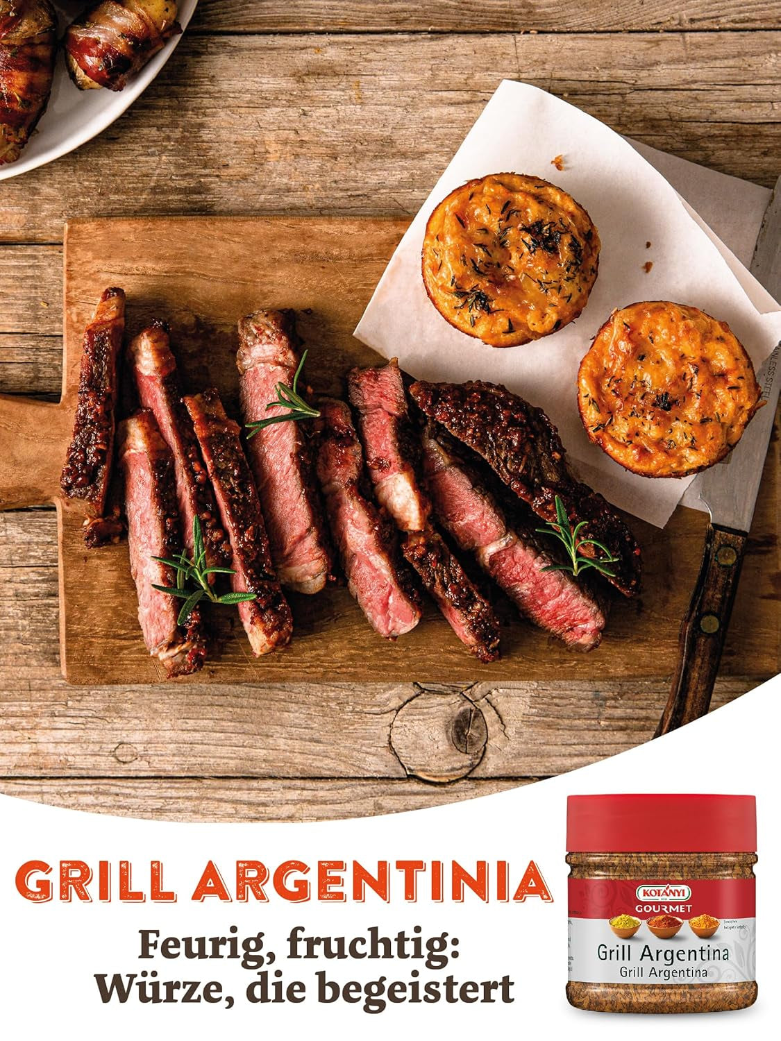Kotanyi Gourmet Grill-Argentina Gewürzzubereitung, mit Paprika, Pfeffer, Koriander und mehr, fruchtig-spicy, 400ccm, 285 g