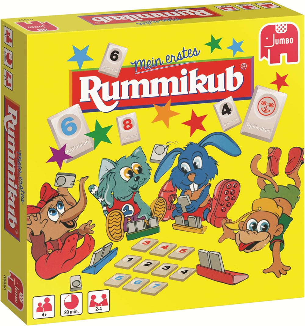 Jumbo Spiele Original Rummikub Classic - der Spieleklassiker unter den Gesellschaftsspielen - für Erwachsene und Kinder ab 7 Jahren JUM17571 Mehrfarbig 2,7 x 3,7 cm