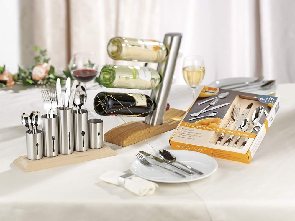 Suport pentru tacâmuri din oțel inoxidabil, 1 pachet, argintiu Bucatarie Naty Shop