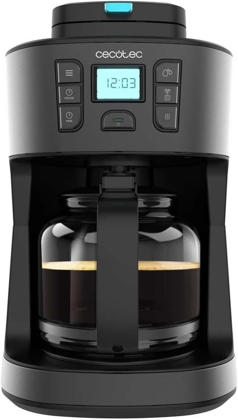 Espressor cu filtru Cecotec Coffee 66 Drop and Touch, putere 950 W, 1,5 L, 12 cești, ecran tactil, carafă din sticlă, cronometru 24 de ore, 6 comutatoare, filtru reutilizabil tip plasă