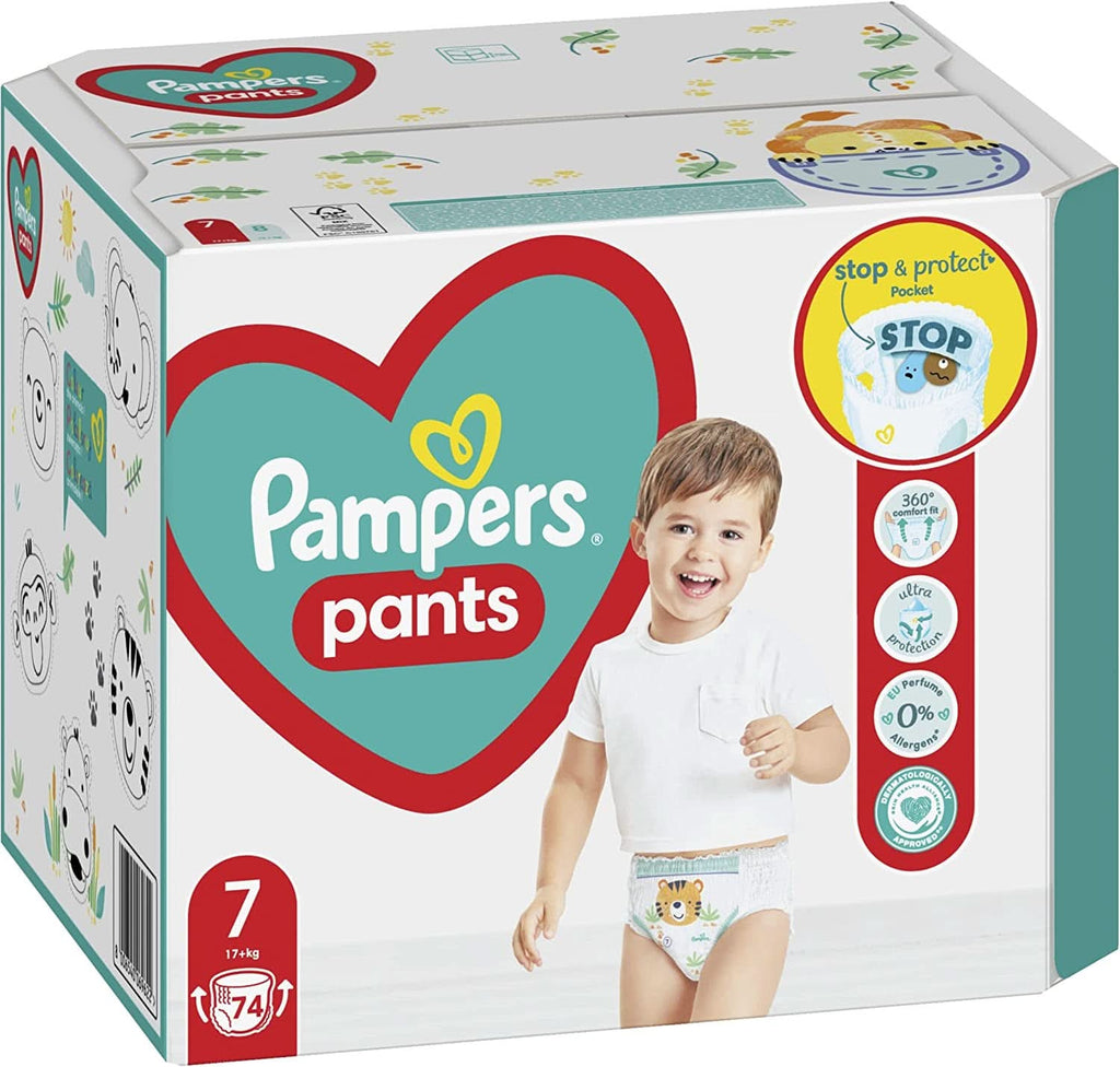 Pampers (versiunea clasica), pantaloni băiat/fată 7 74 buc Mama si Copilul Naty Shop