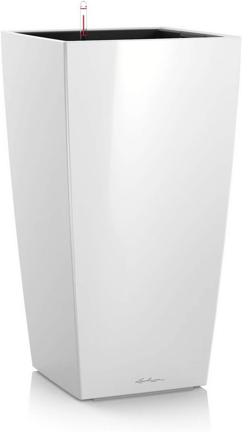 LECHUZA CUBICO Premium 50 alb lucios 18161