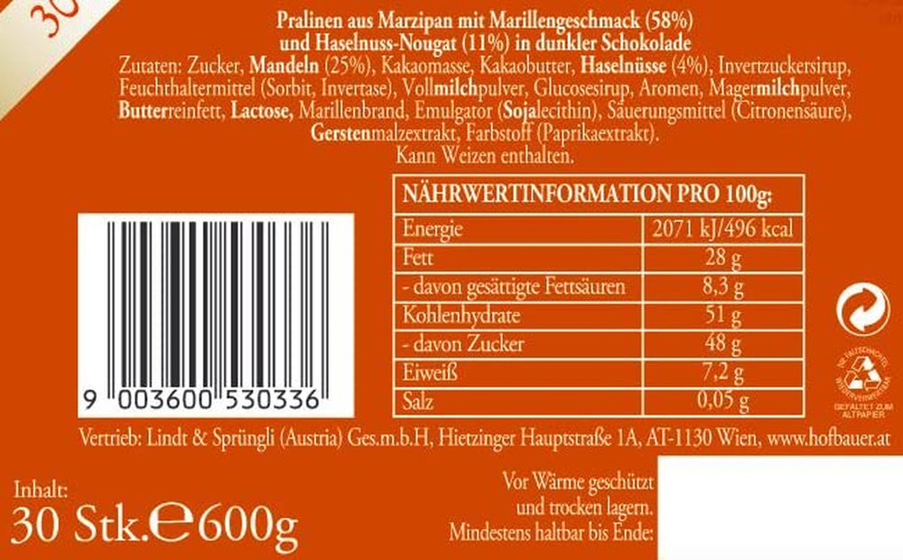 Hofbauer Vienna Sissi Balls Box 600g (30 pz.)