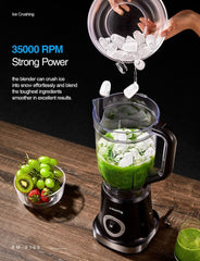 Mixer, Robot da cucina con 4 Klingen Mixer per frullati, frappè e prodotti sicuri, Frullatore con Edelstahlklingeneinheit, Sicherheitsschalter Kitchen Naty Shop