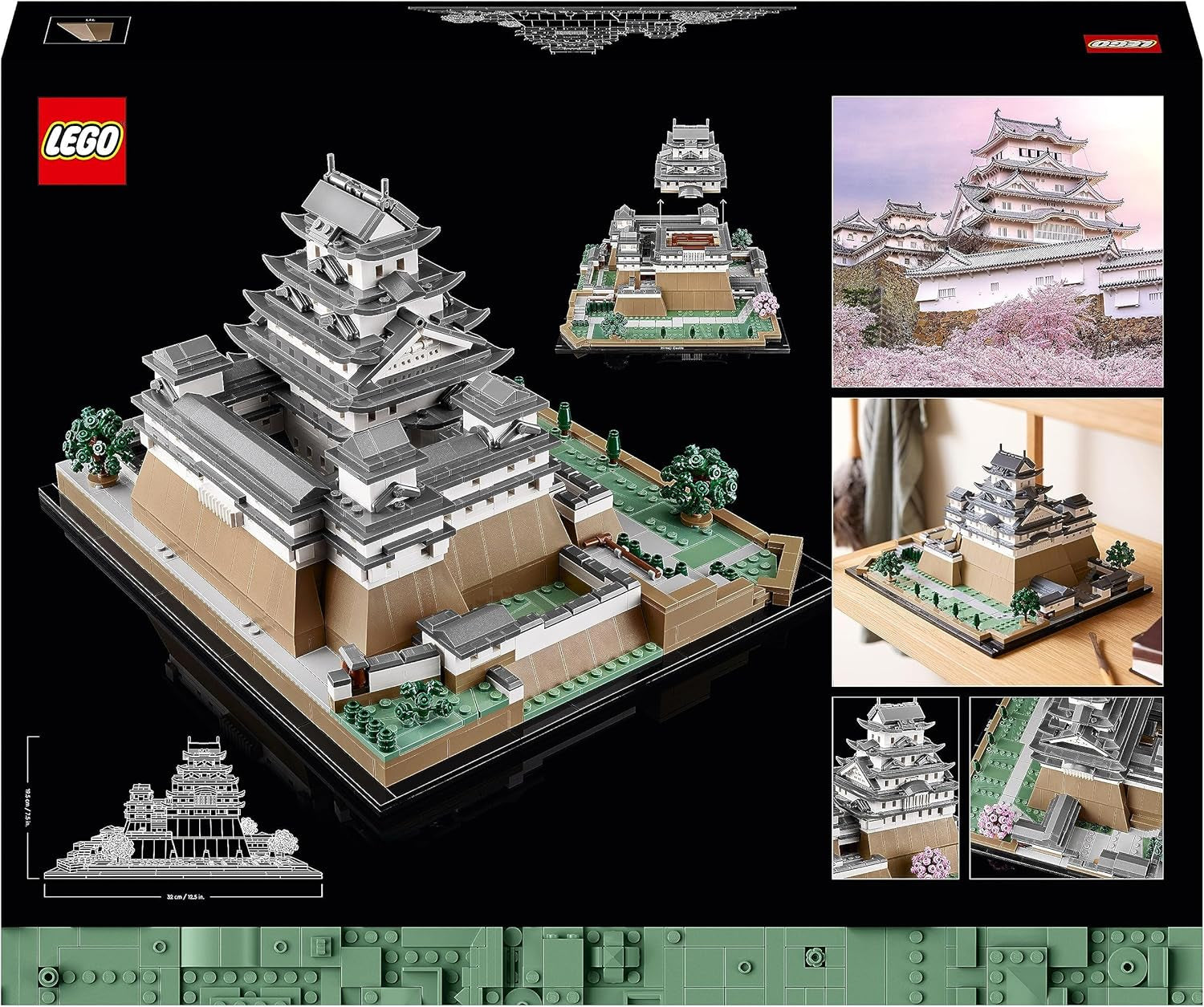 Castello di Himeji LEGO Architecture, kit modello per adulti, collezione Landmark, set di fan di giardinaggio creativo e cultura giapponese con albero di ciliegio in fiore, regalo per lui e per lei 21060 Set di costruzione Besuche den LEGO-Store
