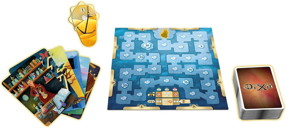 Asmodee, Dixit, Versione tedesca, Gioco base, Un'immagine vale più di mille parole, Gioco creativo per famiglie per 3-8 giocatori dagli 8 anni in su, Gioco dell'anno 2010 con 30 minuti di riproduzione