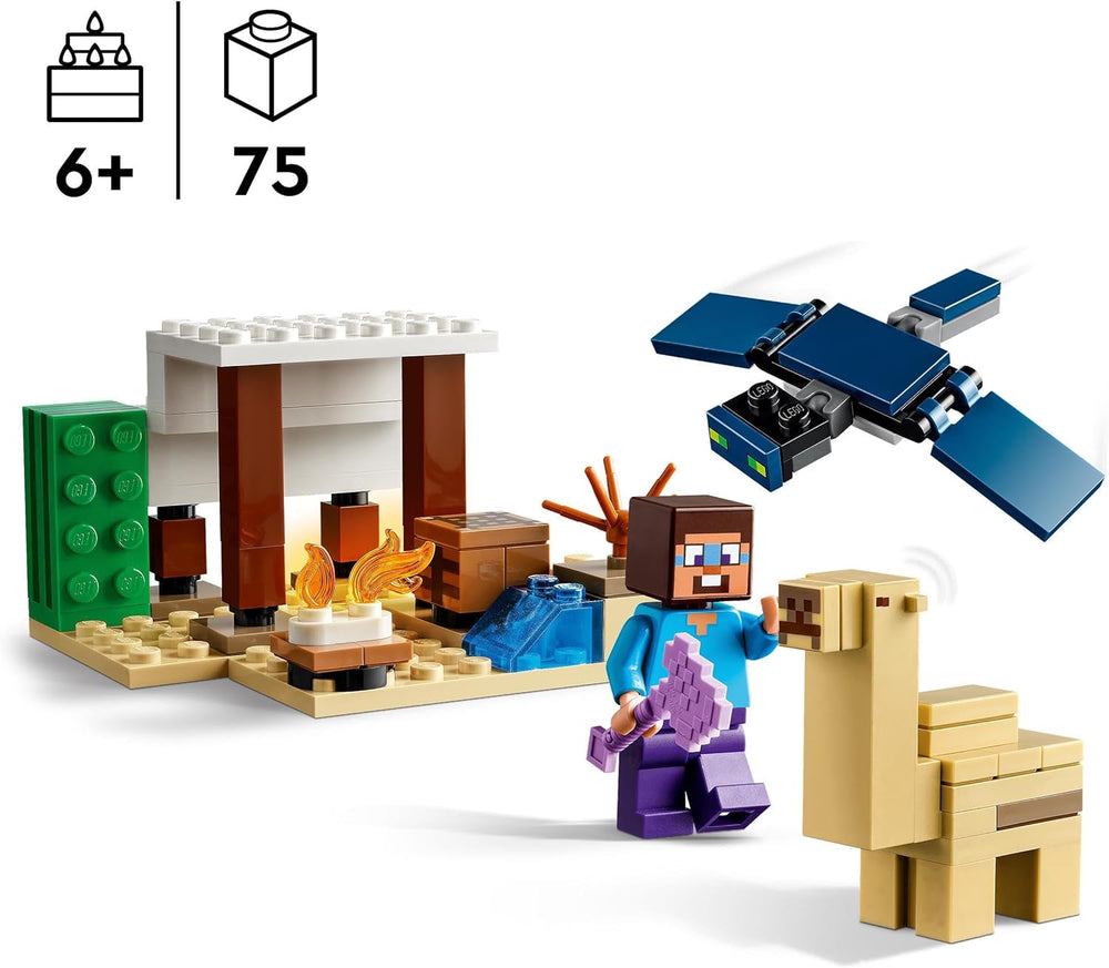 LEGO Minecraft Steve's Desert Expedition, set di videogiochi per ragazzi e ragazze, bioma con Steve, casa, figurine e giocattolo del cammello, regalo del giocatore per bambini dai 6 anni 21251 Set da costruzione Besuche den LEGO-Store