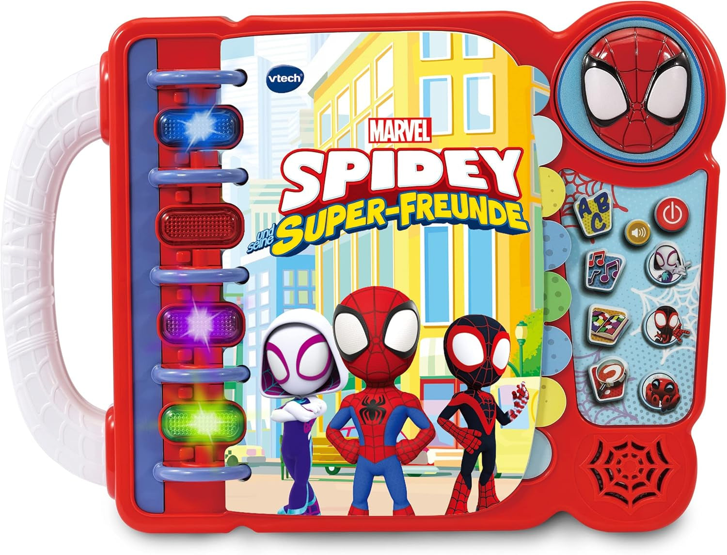Vtech Spidey and His Super Friends - Adventure Book - Carte interactivă pentru învățarea literelor, obiectelor, muzicii și cuvintelor - Pentru copii cu vârsta cuprinsă între 3-6 ani Jucarii Bebe Naty Shop Titlu implicit