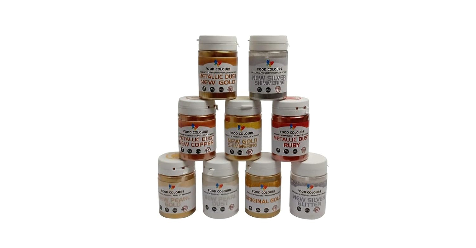 Glitter commestibili con effetto metallizzato, New Gold Shimmering, 20 grammi Glitter Naty Shop