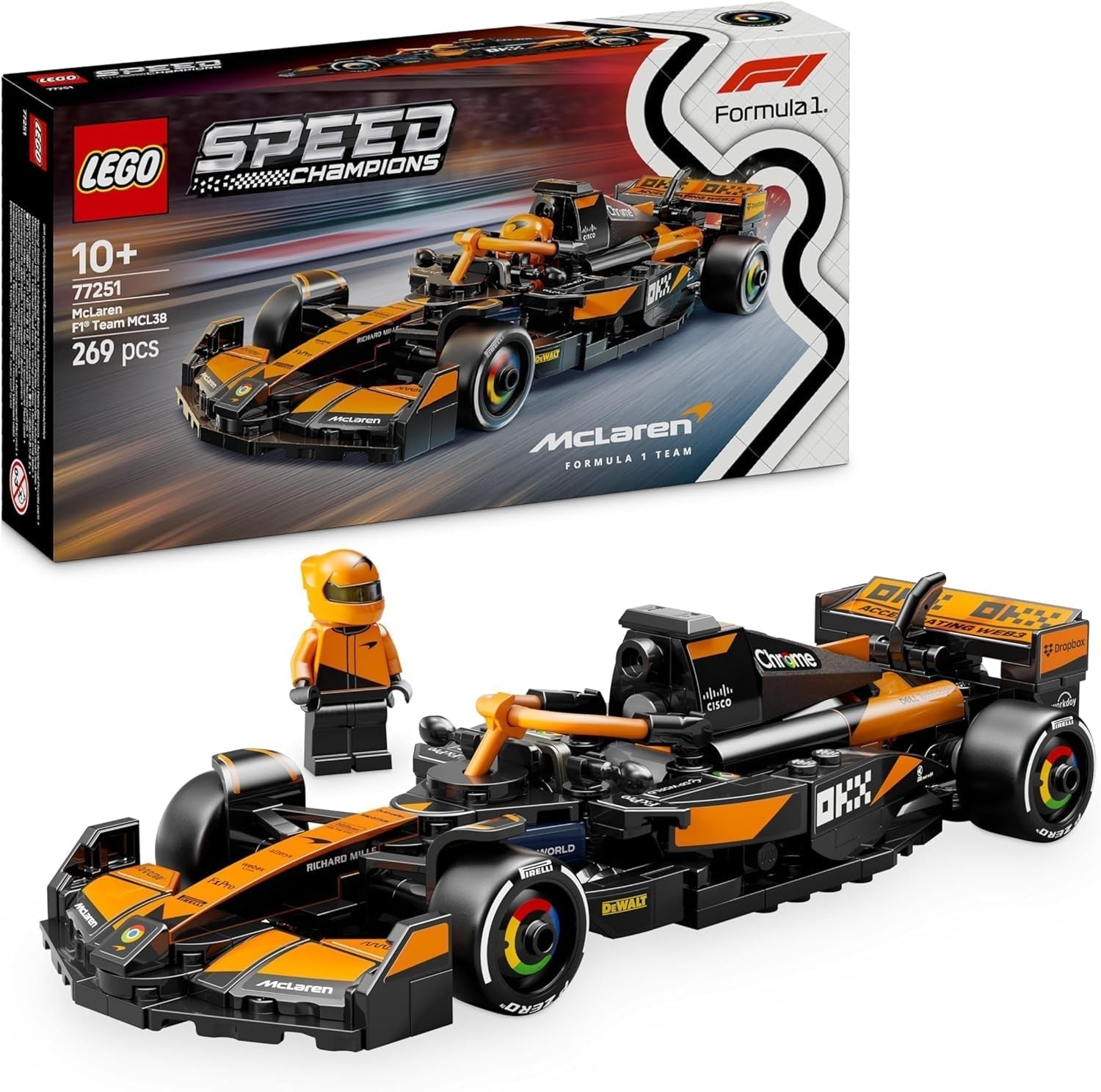 LEGO Speed Champions Auto da corsa Mercedes-Amg F1 W15 - Minifigure giocattolo di Formula 1 - Modello di auto da collezione e costruibile - Regalo per ragazzi e ragazze 10+ o fan adulti 77244 Set di costruzione Besuche den LEGO-Store Mclaren F1 Team Mcl38 Race Car 77251
