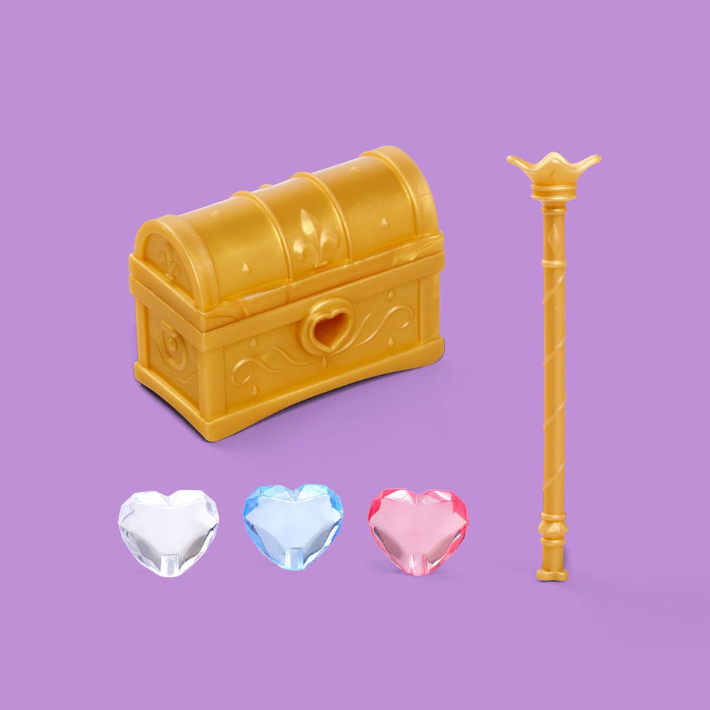 Simba Steffi Love Prințesa Diamant, păpușă de joacă ca prințesă cu cufăr magic cu comori, sceptru și diamante, 29 cm, de la 3 ani