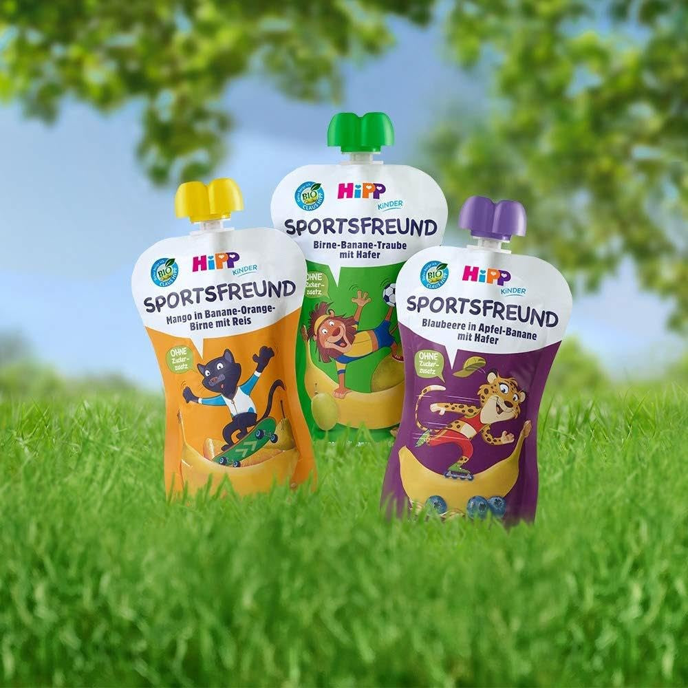 Buste Hipp, 100% frutta biologica senza zuccheri aggiunti, 6 X 120 grammi Mamma e Bambino Naty Shop