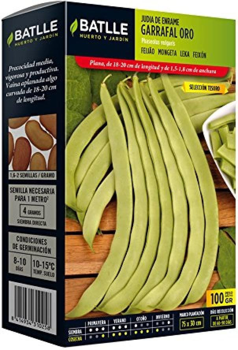 Batlle Gemüsesamen - Stangenbohne Garrofo (100G) Bohnenkerne