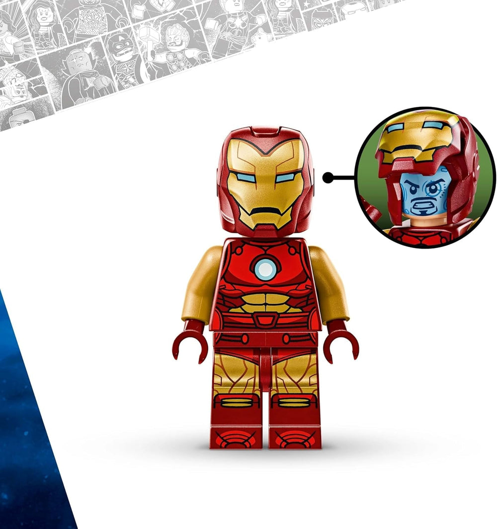 LEGO Marvel Iron Man Mech vs. Ultron - Giocattolo da supereroe con 2 minifigure - Action figure con braccia, gambe e dita mobili - Regalo per ragazzi e ragazze dai 6 anni in su 76307 Besuche den LEGO-Store Building Sets
