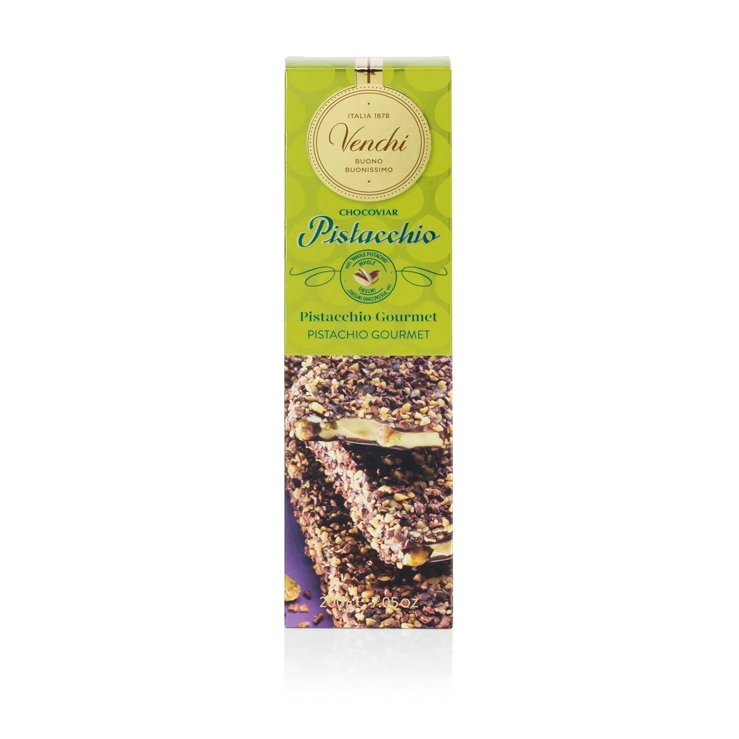Venchi, Baton de ciocolată Chocoviar Pistachio, 200 grame Naty Shop