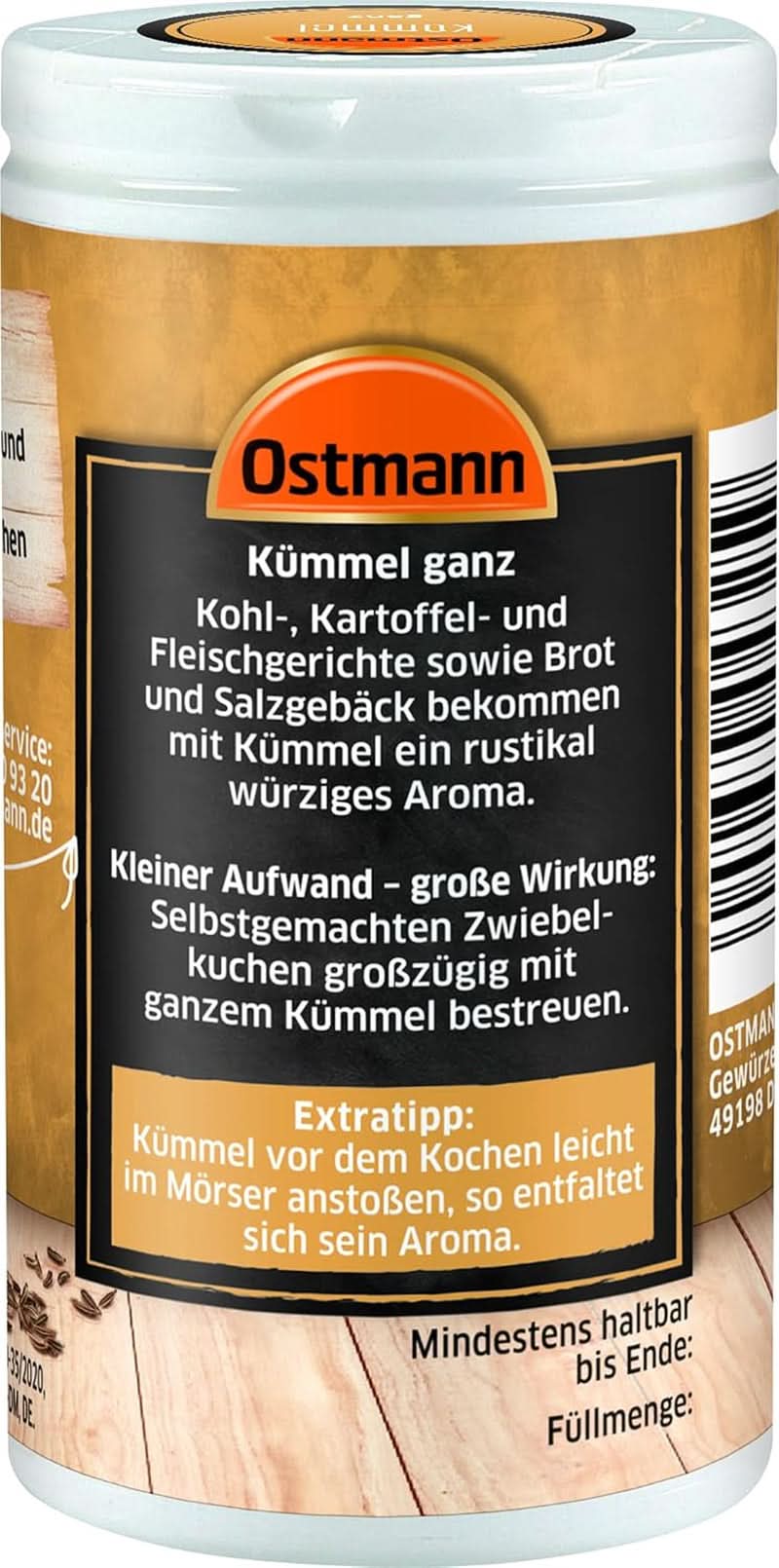 Ostmann - Cumino intero, 35 grammi Condimente Naty Shop