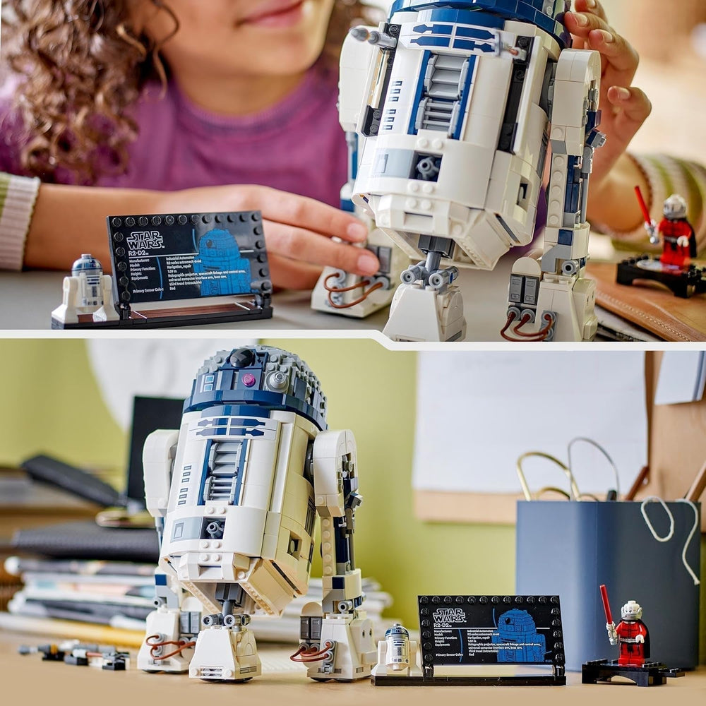 LEGO Star Wars R2-D2 Set modello per bambini, ragazzi e ragazze, droide costruibile con minifigure del 25° anniversario di Darth Malek e piastra decorativa, idea regalo da collezione 75379 Set di costruzione Besuche den LEGO-Store