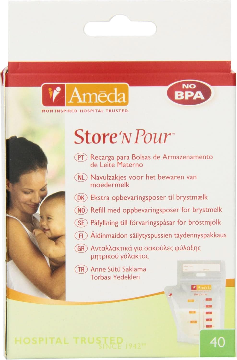 Sacchetti per latte materno - 40 pezzi Accessori Alimentazione e Allattamento Bebe Naty Shop