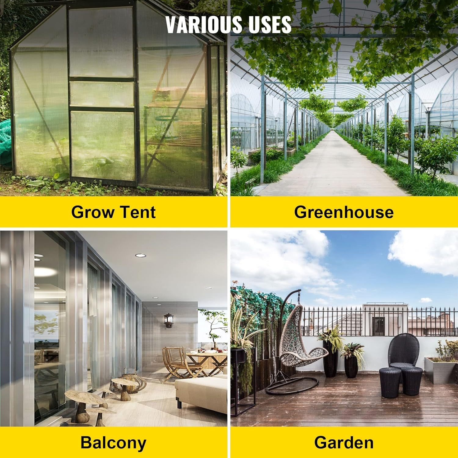 VEVOR DWC Sistema di Coltivazione Idroponica, Sistemi di Coltivazione Idroponica, Coltivazione in Acque Profonde 4 Secchi da 20 Litri, Sistema DWC con Pompa ad Aria, Pietre porose e Indicatore del Livello dell'Acqua per Verdure in Foglia