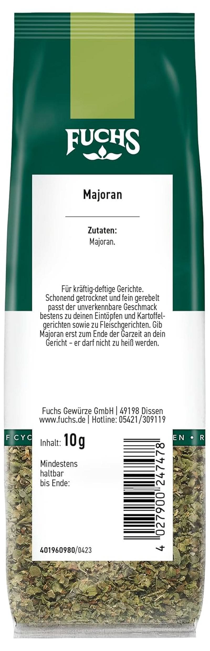 Fuchs - Maggiorana, 10 grammi Condimenti Naty Shop