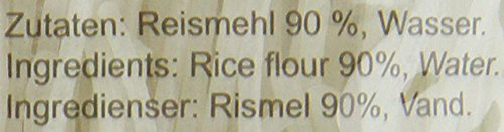 Tagliatelle di riso Ricefield, vermicelli, 2 mm, Bun Gao (1 x 400 g)
