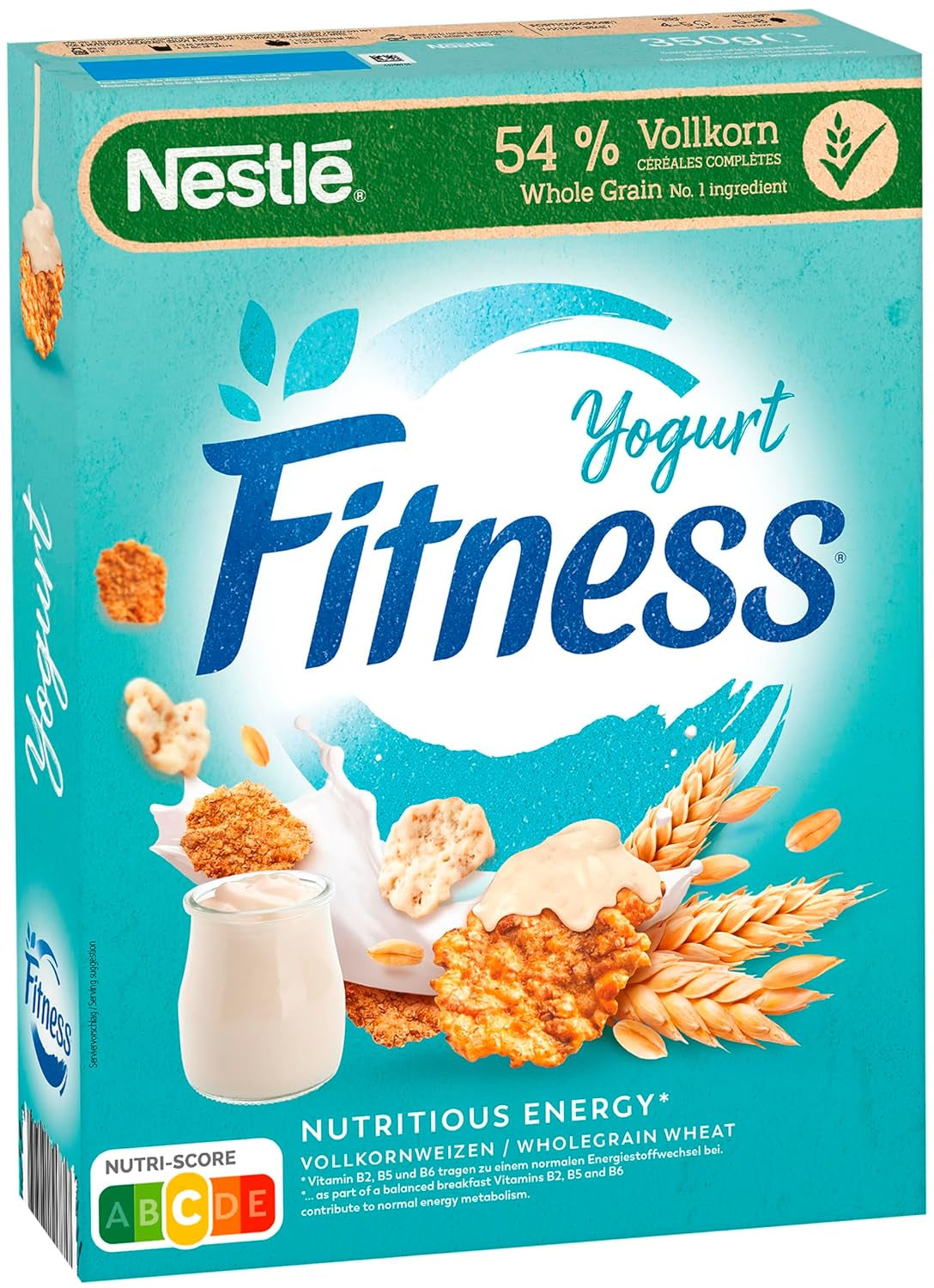 Nestlé Fitness Yogurt cereali integrali per la colazione con gusto parziale di yogurt 1 confezione (1 x 350 g)