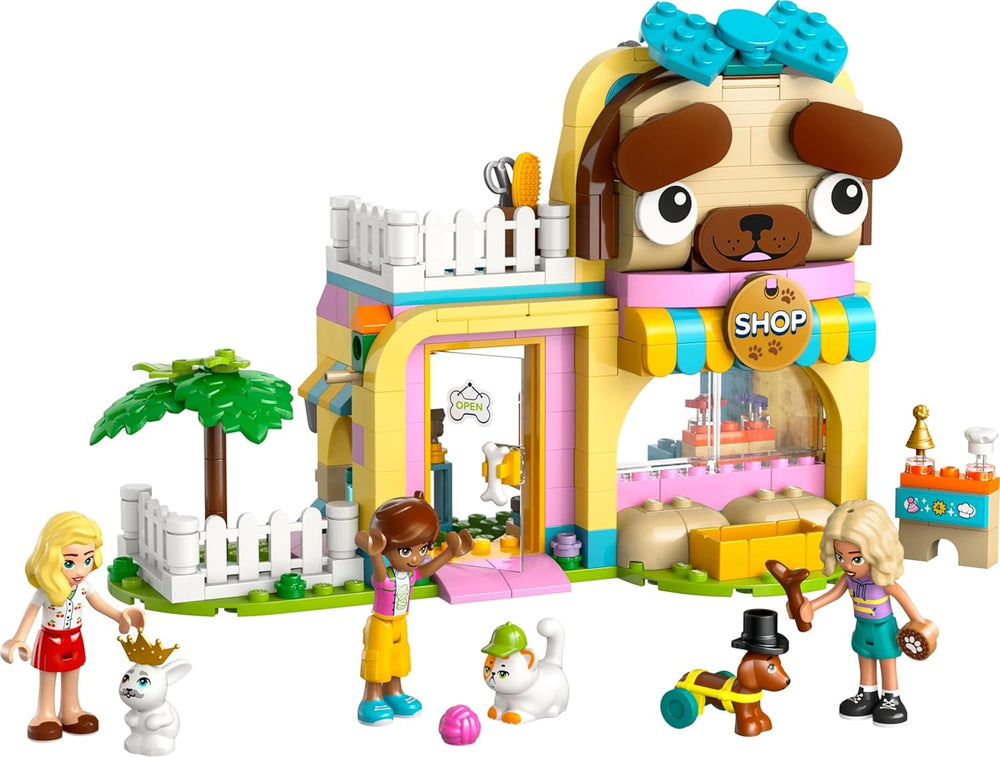 LEGO Friends Negozio di accessori per animali Set da gioco giocattolo educativo per bambine di 6 anni 3 minifigure e 3 figure di animali Gatto Cane Coniglietto Idea regalo per bambini 42650 Set da costruzione Besuche den LEGO-Store