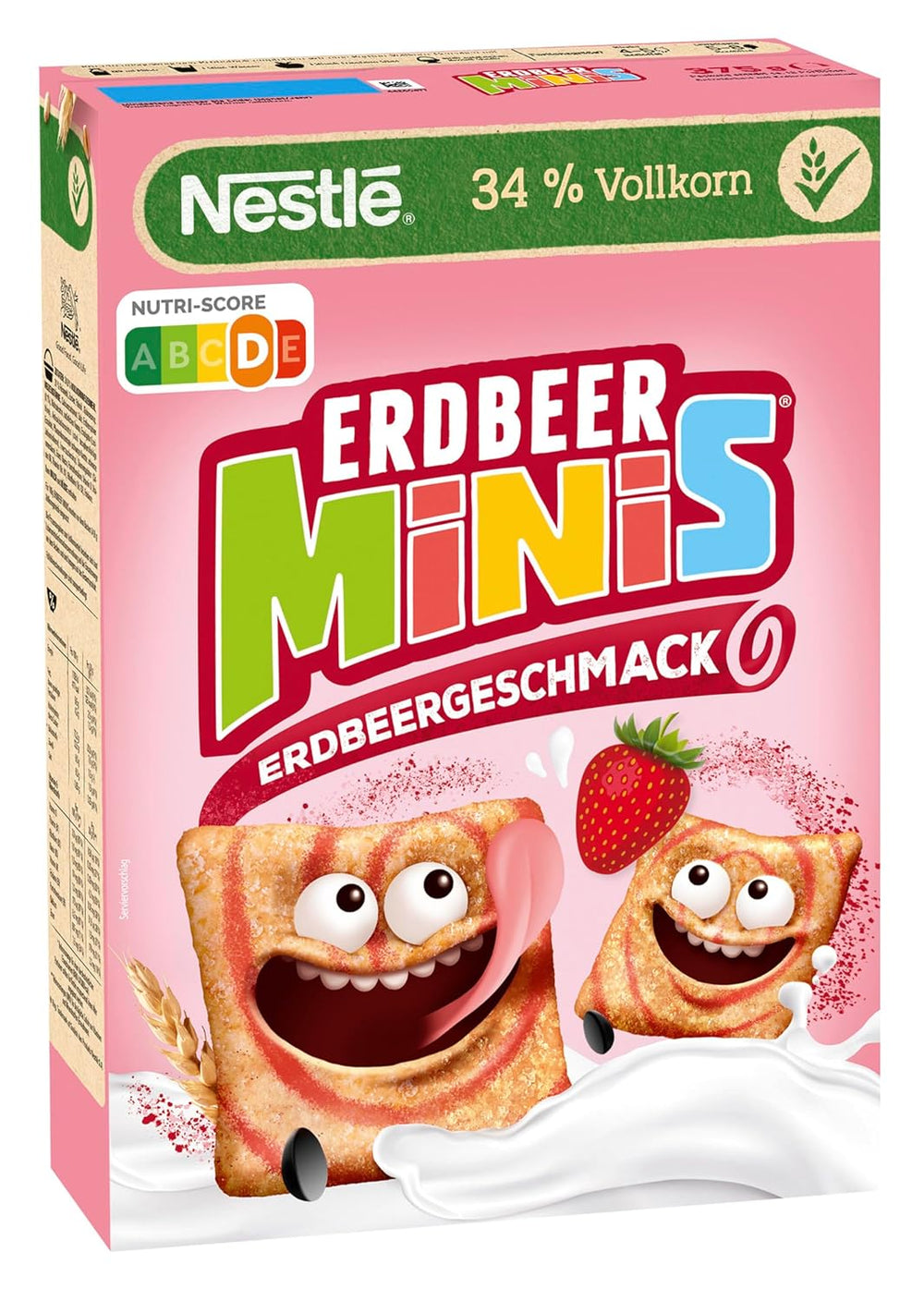 Nestlé Minis alla fragola, cereali integrali al gusto di fragola, confezione da 7 (7x375 g)