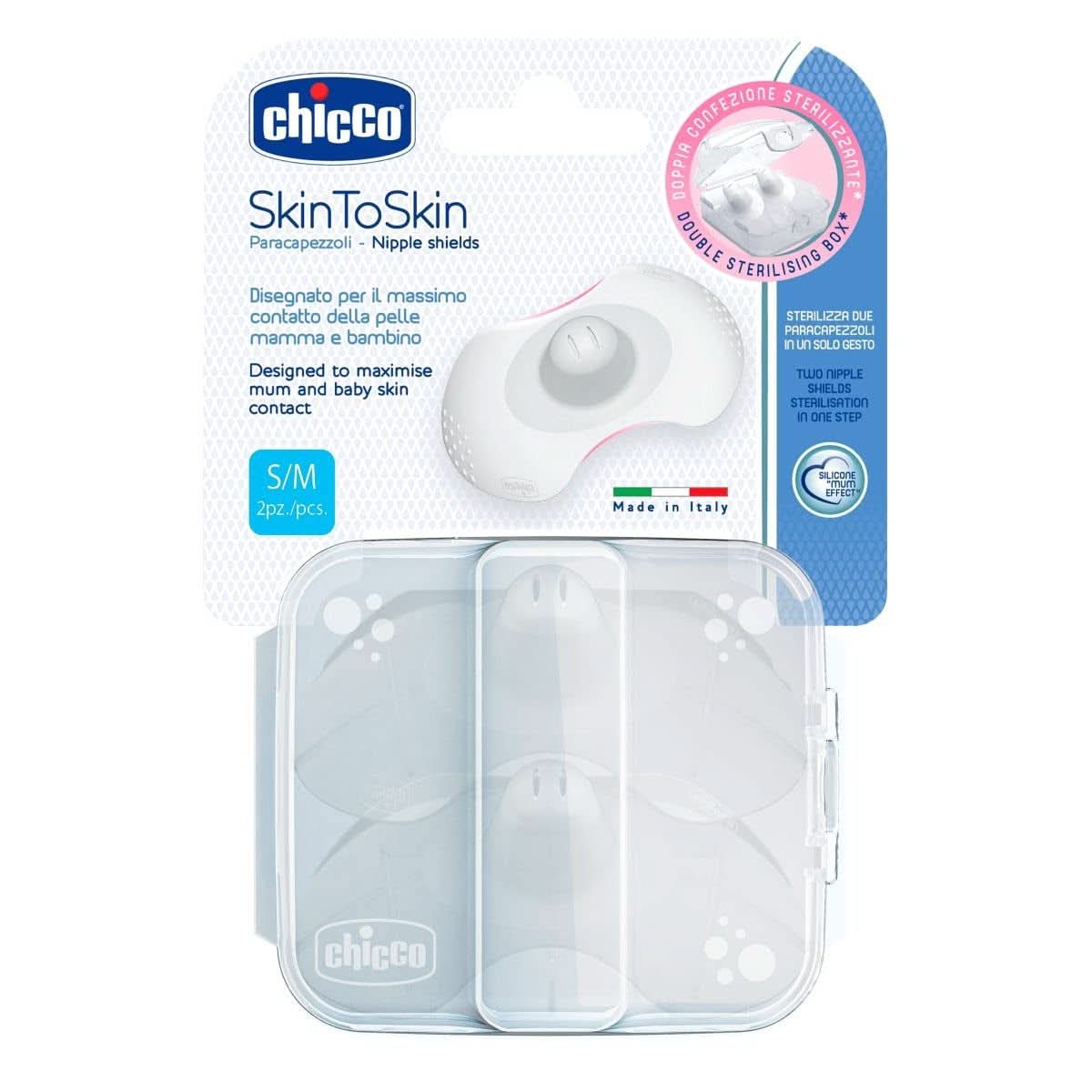 Chicco Skintoskin proteggi capezzoli, silicone, trasparente, 6 pz Accessori Alimentazione e Allattamento Bebe Naty Shop