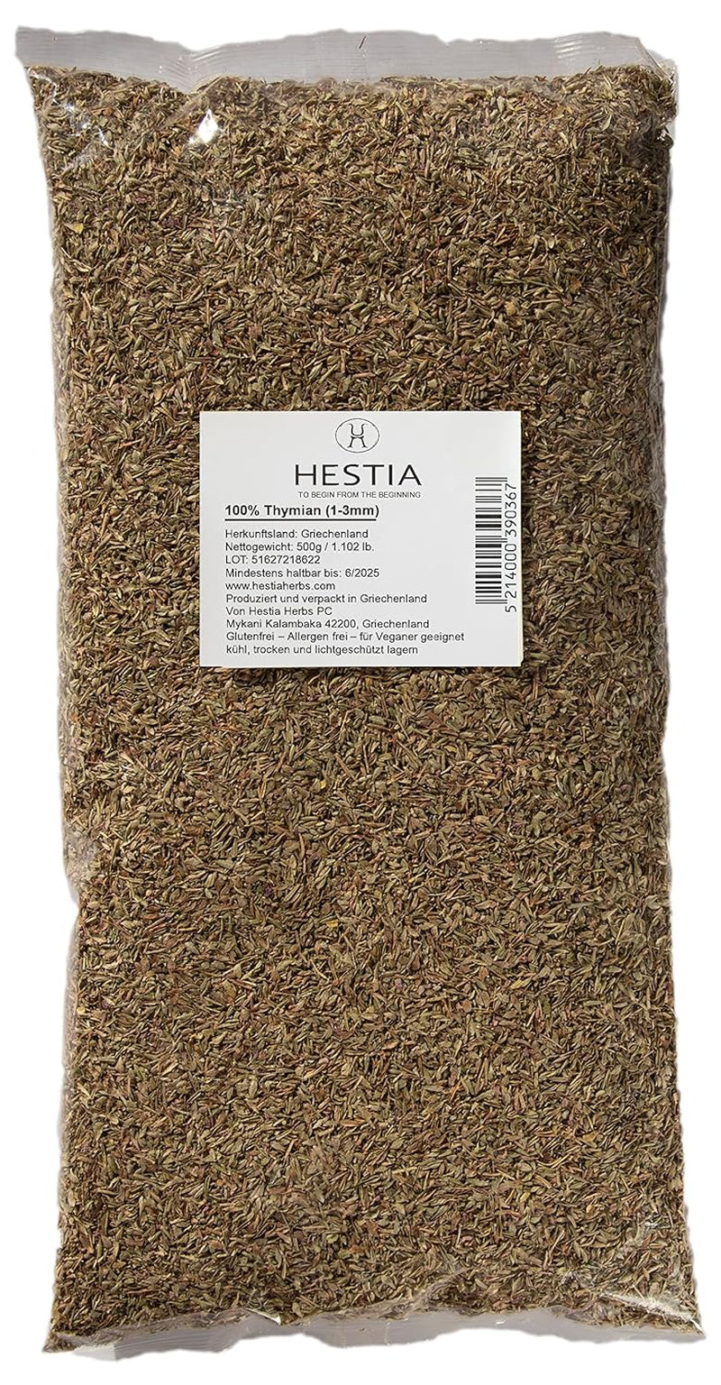 Hestia Herbs Griechischer getrechtenter Origano 500 g, senza allergeni – vegano – senza GVO