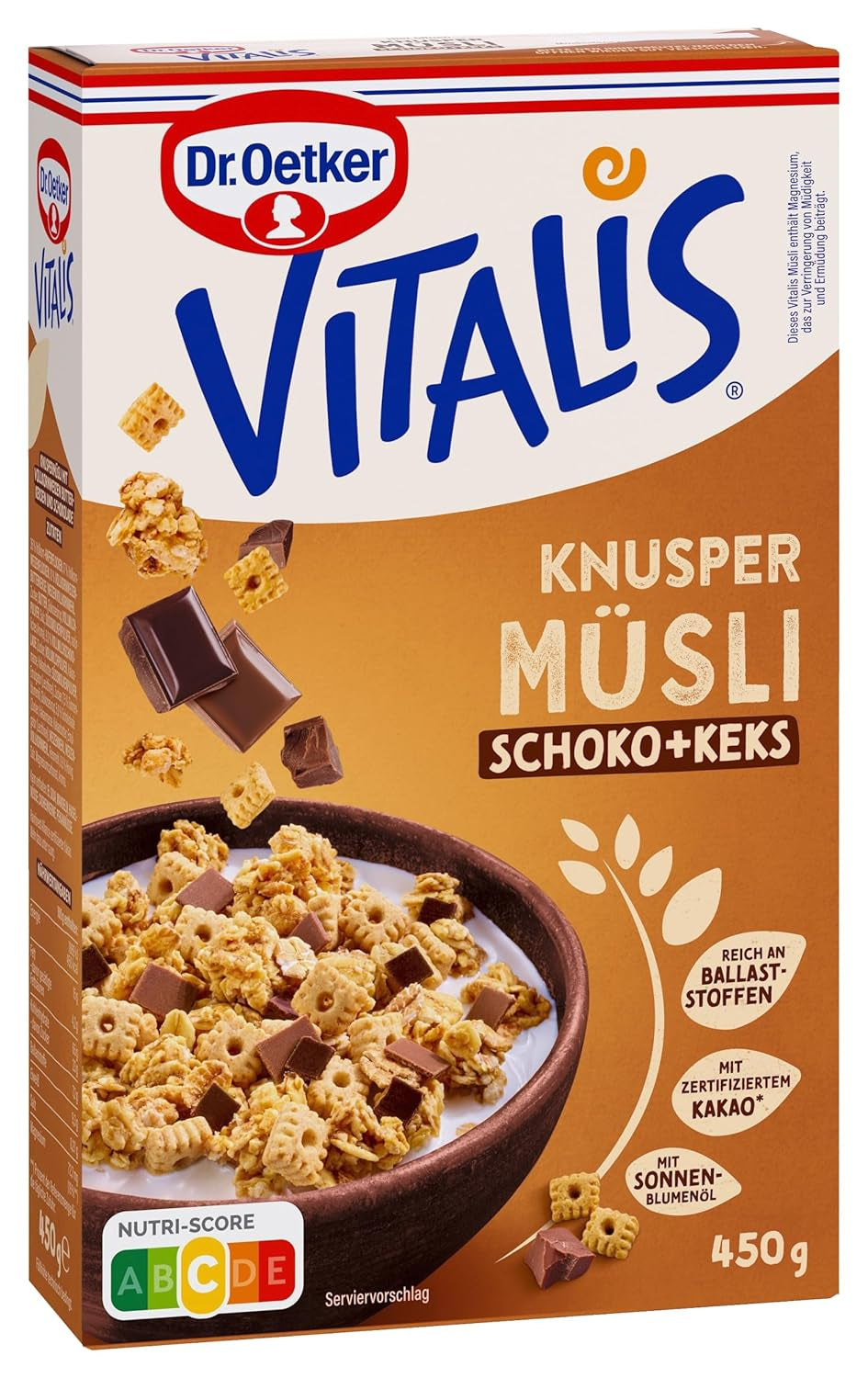 Dr. Oetker Vitalis Crunchy Flakes: muesli croccante con corn flakes e pezzetti di mandorle, confezione da 5 (5 x 600 g)