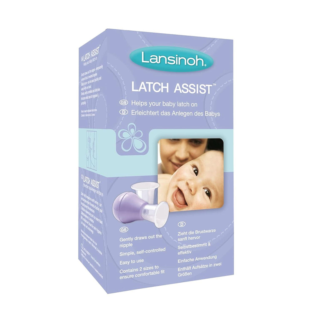 Lansinoh Latch Assist Capezzolo Everter con custodia per mamme che allattano, offre la correzione temporanea di capezzoli piatti o introflessi, coni di 2 dimensioni all'interno della confezione e custodia igienica Accessori per l'allattamento al seno Bebe Naty Shop Latch Assist