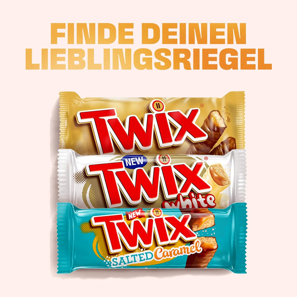 Tavolette di cioccolato bianco Twix; caramello, biscotti, cioccolato bianco; confezione multipla di cioccolatini; 5 barrette (5 x 46 g)